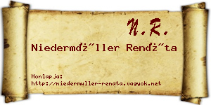 Niedermüller Renáta névjegykártya