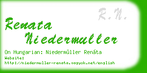 renata niedermuller business card