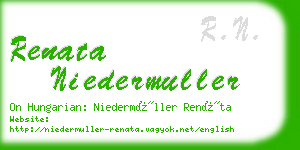 renata niedermuller business card